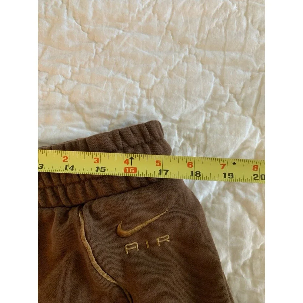 Nike Air High-Rise Fleece Shorts Women's XL Cacao Wow/Ale Brown Logo Pockets